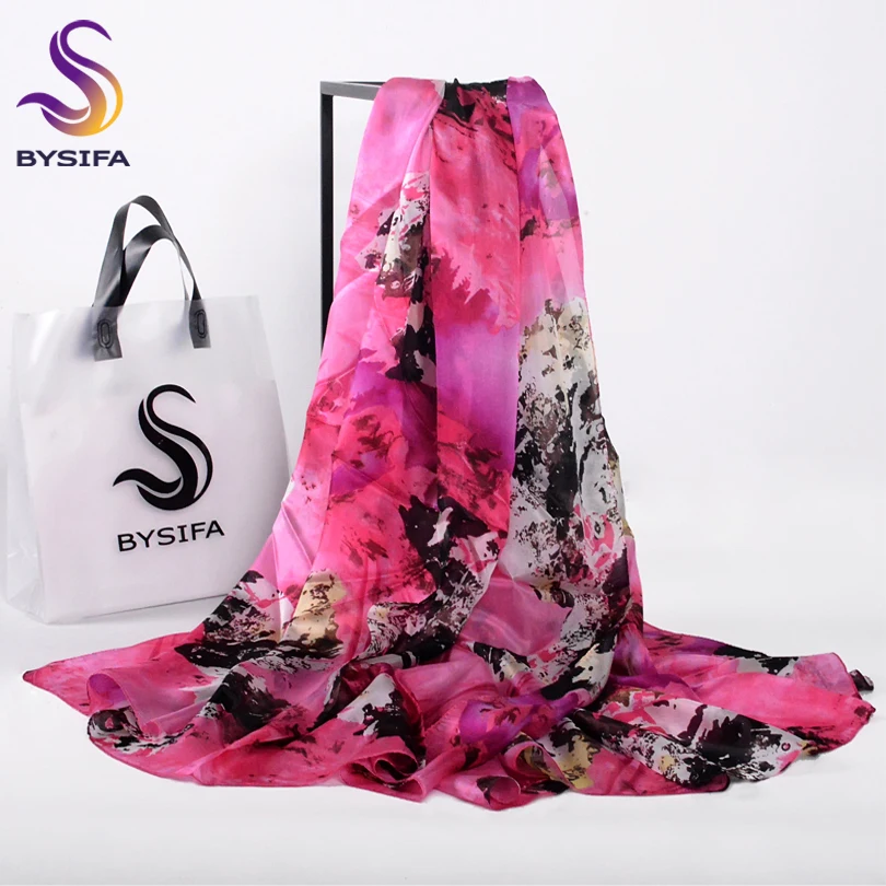 [BYSIFA] зимние женские длинные шарфы обертывания новинка брендовые аксессуары