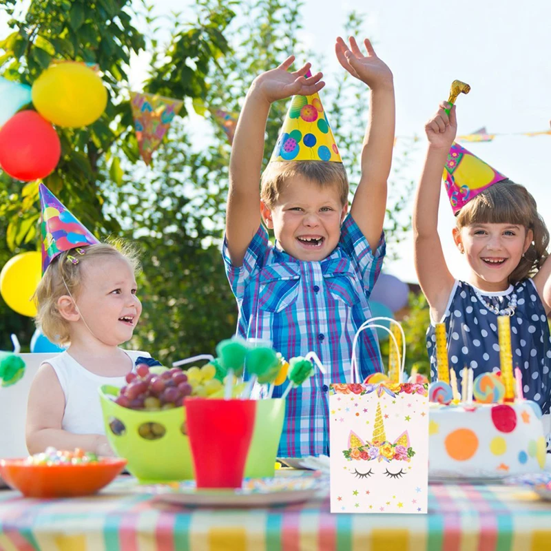 10 шт. Единорог Бумага подарочные пакеты вечерние сумка для детских празднований