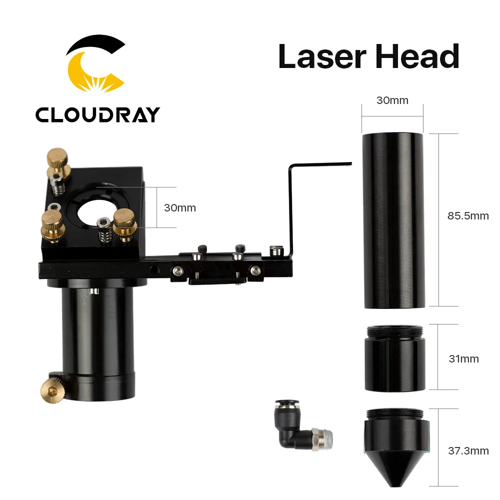 Cloudray CO2 набор лазерной головки/диаметр зеркала 30 и диаметр объектива 25 FL 63,5 и 101,6 интегративный держатель
