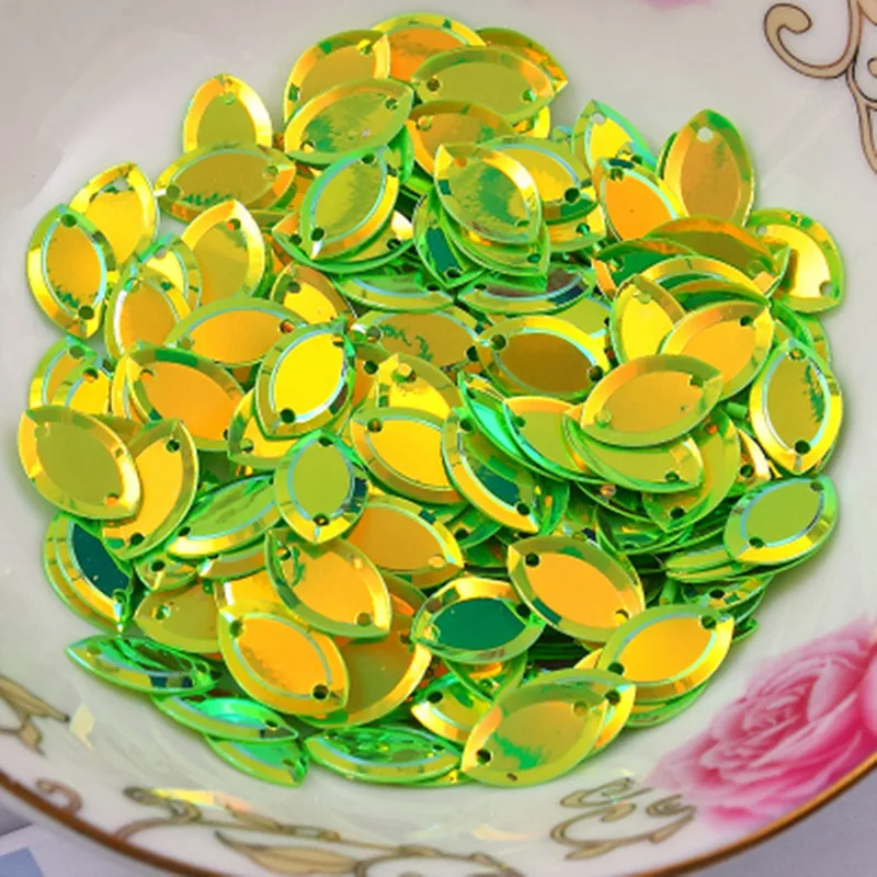 

1500pcs 6*13mm wholesale Loose Oval Sequins Paillettes Crafts Sewing Diy,Garment Accessories SOCA613