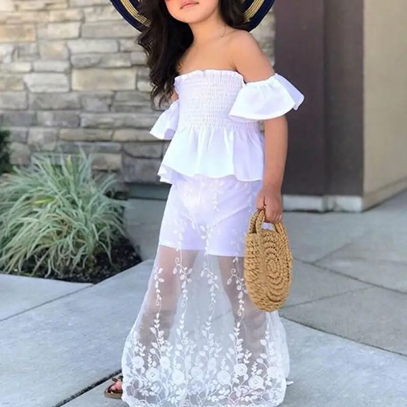 Детская одежда для маленьких девочек с рисунком комплект одежды: топ + юбка