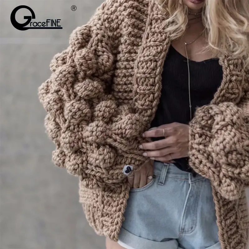 Модный корейский американский стиль женщина Вязание зимний теплый свитер