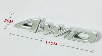 25 мм 3D автомобильный металлический хром 4WD Спортивная эмблема смещения значок наклейка 2,0 T 3,0 T турбо двигатель задние наклейки на багажник Авто Стайлинг - Название цвета: Зеленый