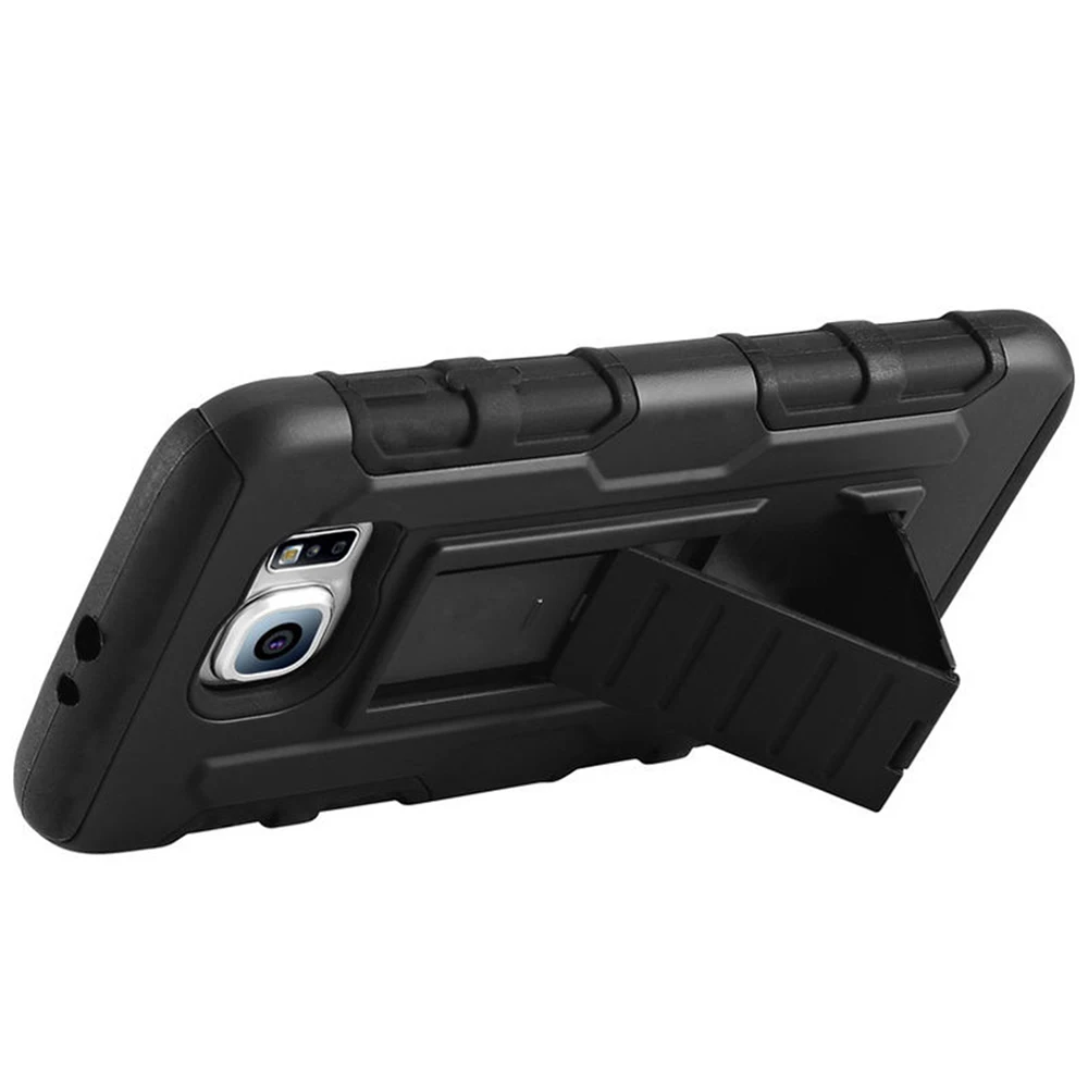 Новинка 2017 года Kickstand Гибридный для Samsung Galaxy Броня задняя крышка Зажим ремня