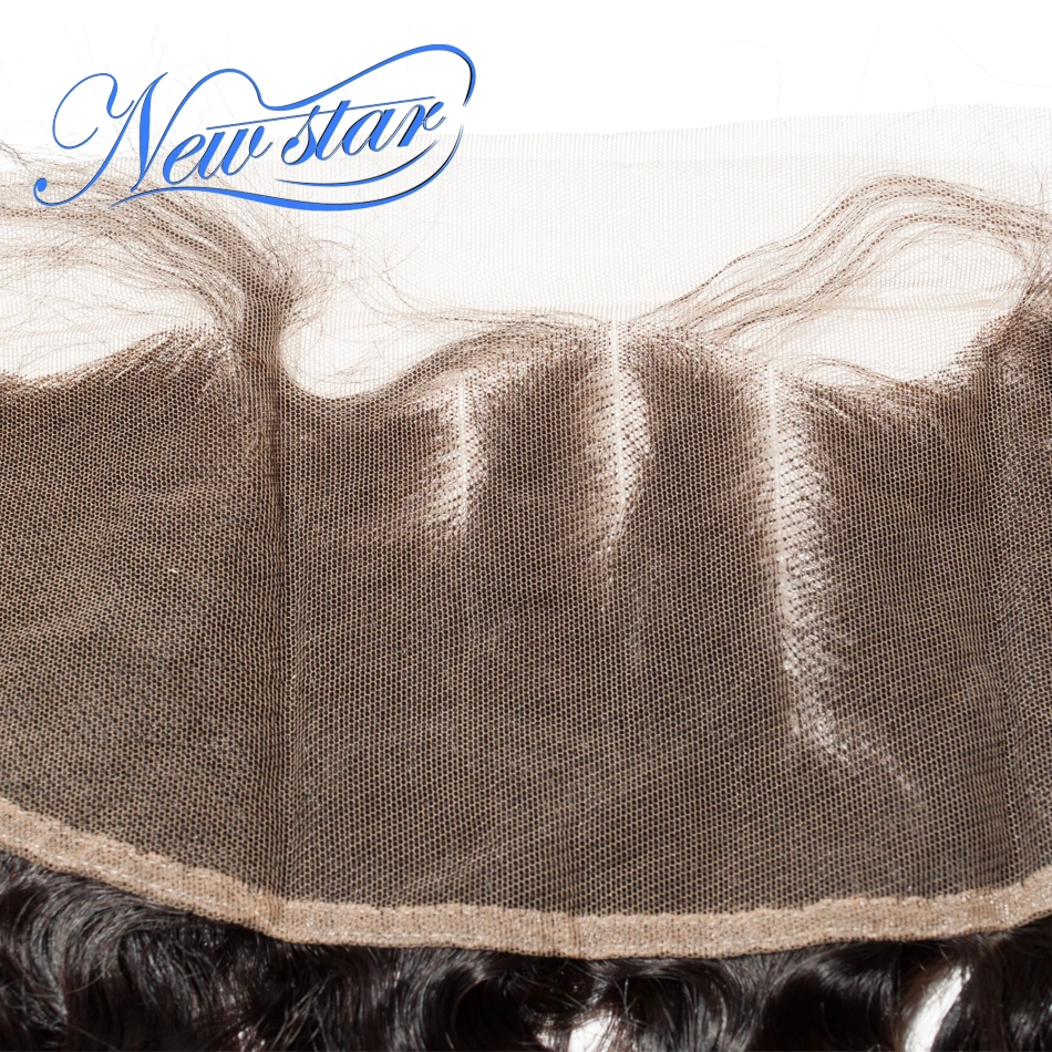 Brazilian Deep Wave 13x4 Lace Frontal Closures 3 Part Ear to Pre Plucked Hairline Natural Color New Star Virgin Hair | Шиньоны и парики