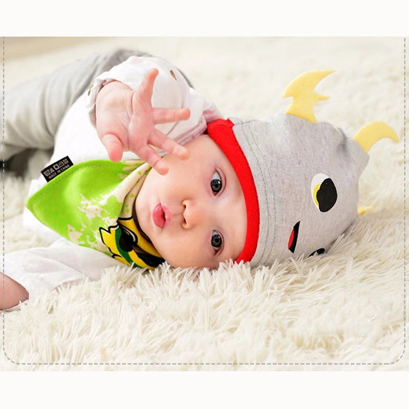 Комплект из 2 предметов детский шарф и шапка с рисунком дьявола хлопковая для