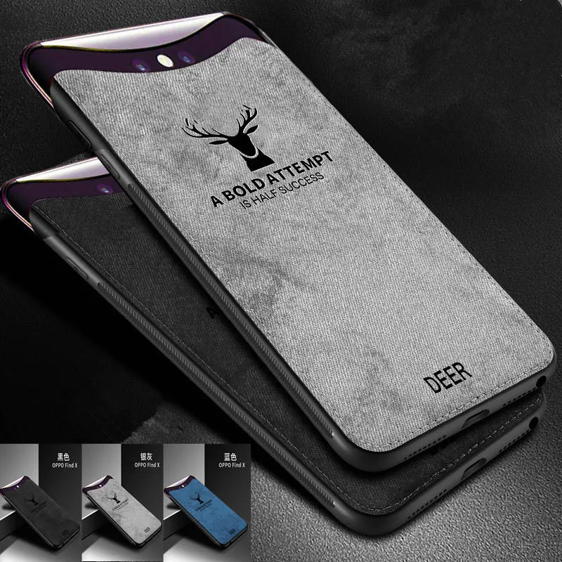 Fabric Ultra-thin Canvas Silicon Phone Case For OPPO findX R9 F7 F5 K1 A5 find X Cloth Texture Soft Protective Cover Coque case | Мобильные