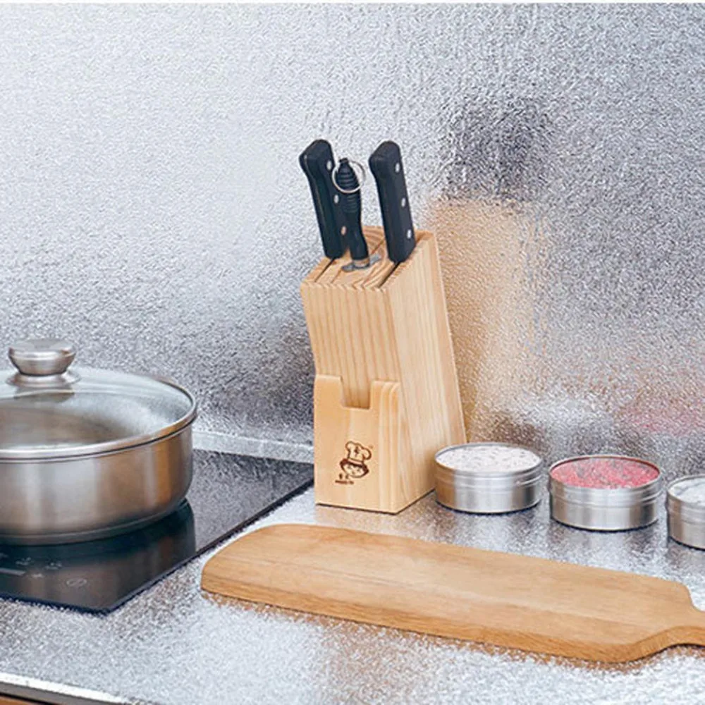 Aluminum Foil Kitchen Stickers Home Decoration Sticker Self Adhesive Waterproof Wallpaper 40x100cm Oil-proof | Дом и сад