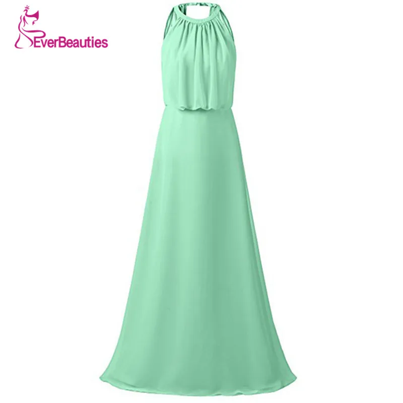 Vestido Madrinha мятно зеленые платья подружки невесты длинные шифоновые