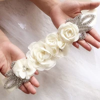 handmade flowers bridal belt and sash wedding dress belt accessories for bridemaid