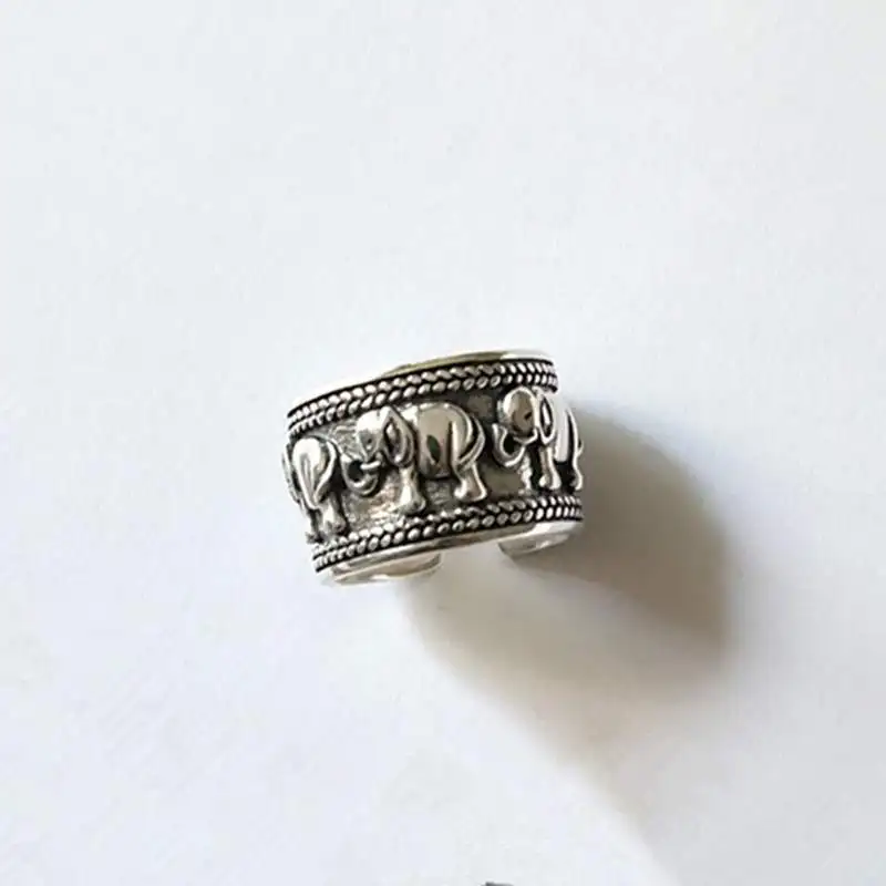 DIEERLAN Bijoux модные богемные Слоны антикварные большие кольца винтажные Свадебные