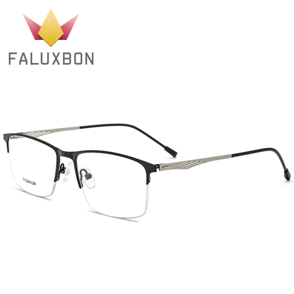 Полу очки без оправы для мужчин Титан сплав оптические 2019 мужской высокое