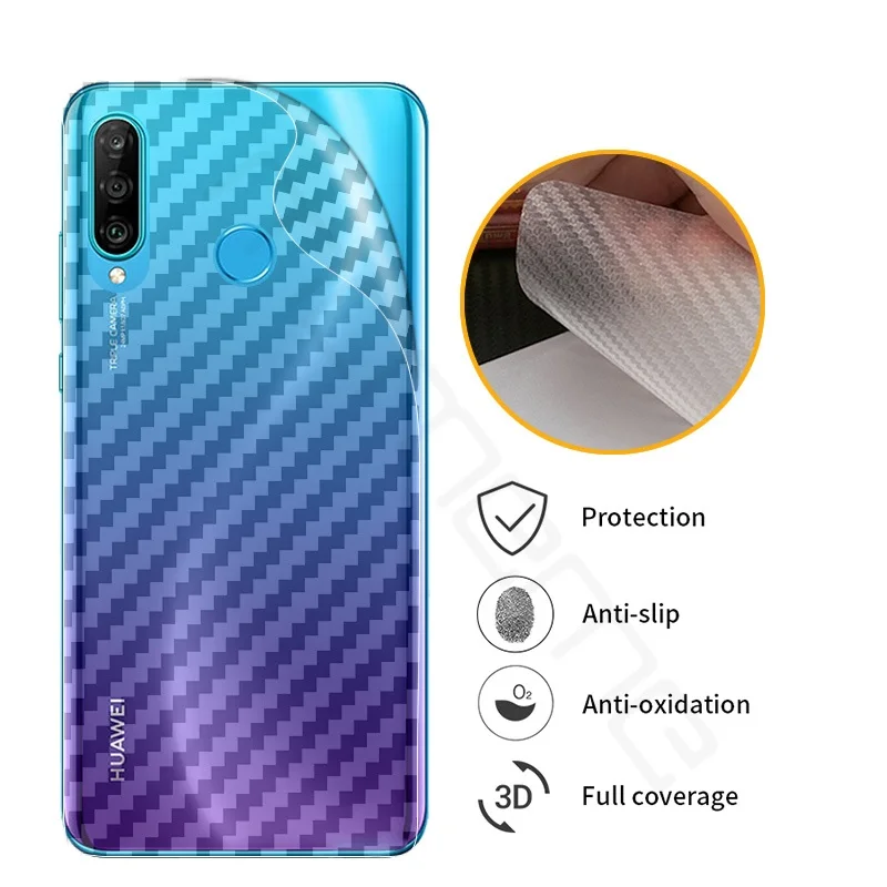 5 шт./лот пленка из углеродного волокна для Huawei P30 Pro задняя наклейка с защитой