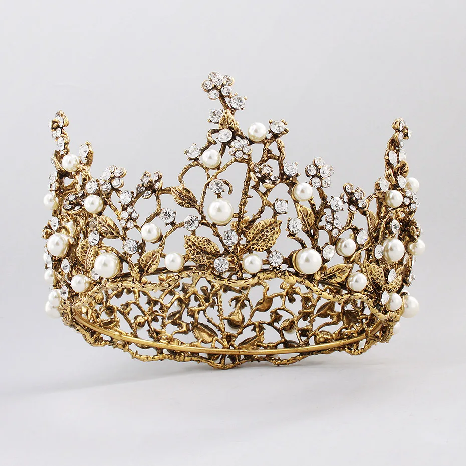 The new round full circle and Zirconia crown bride Baroque sliver/golden silver ornaments HX2229 | Украшения и аксессуары