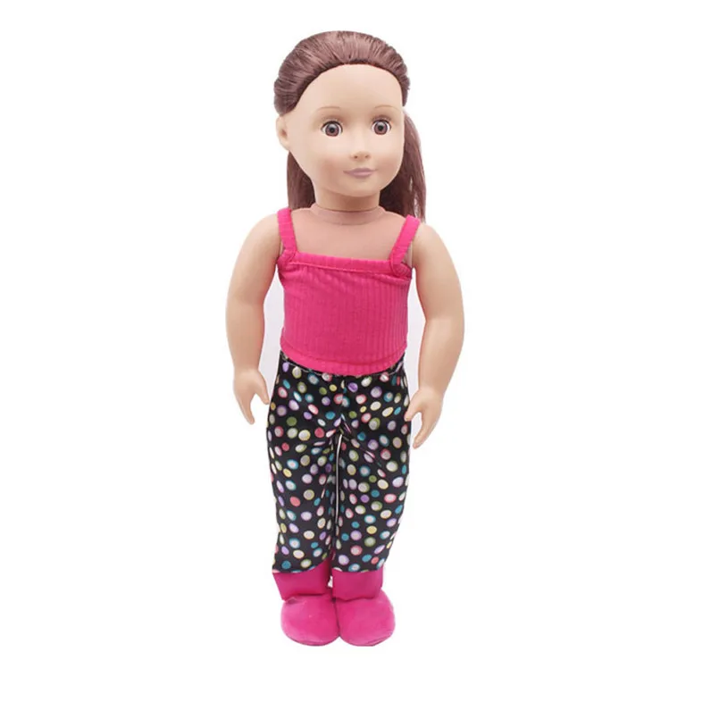 5 шт. одежда Обувь для 18 дюймов American Girl нашего поколения куклы пижамный комплект