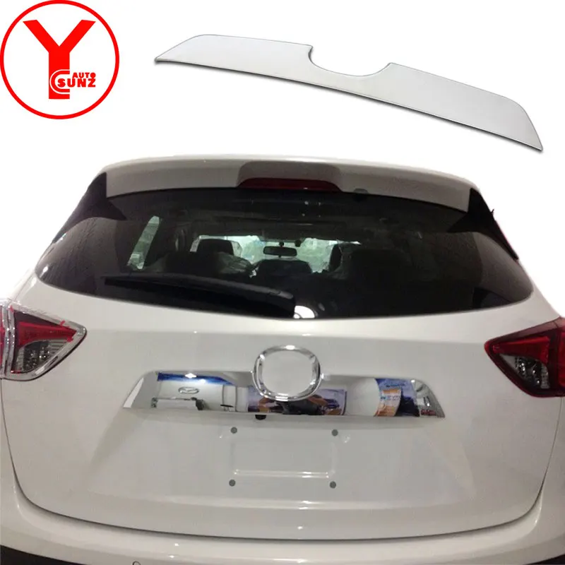 Хромированная крышка хвостовых ворот для mazda CX5 2013 задние ворота Авто аксессуары дефлекторы автомобильный Стайлинг для mazda CX-5 YCSUNZ