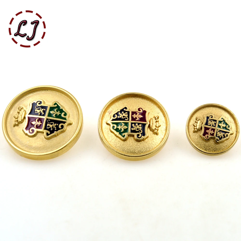 Новая мода 10 шт./лот металлические декоративные кнопки лилии льва и короны