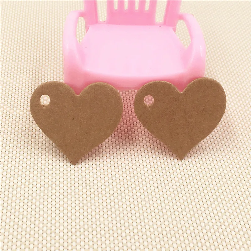 200 шт. двухцветные картонные бирки в форме сердца | Украшения и аксессуары