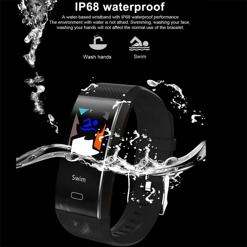 WQ TF6 смарт Браслет фитнес браслет пульсометр IP68 Водонепроницаемый трекер