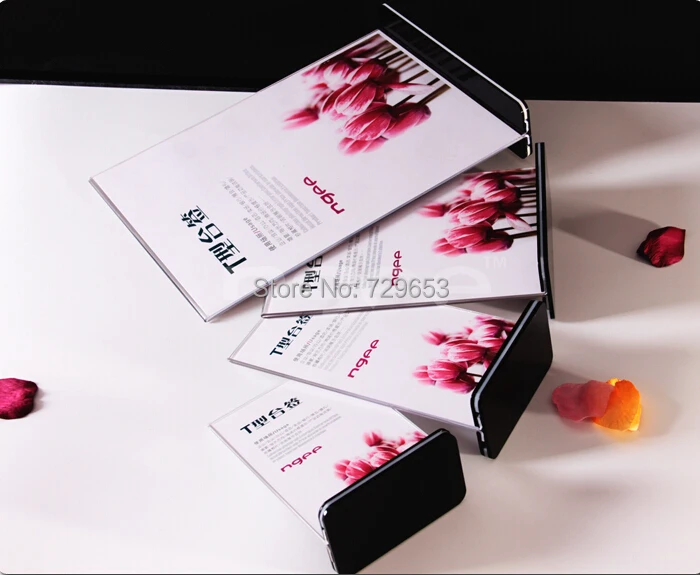 20 шт. Двусторонняя 10*20 см Акриловая настольная табличка стойка-держатель афиши