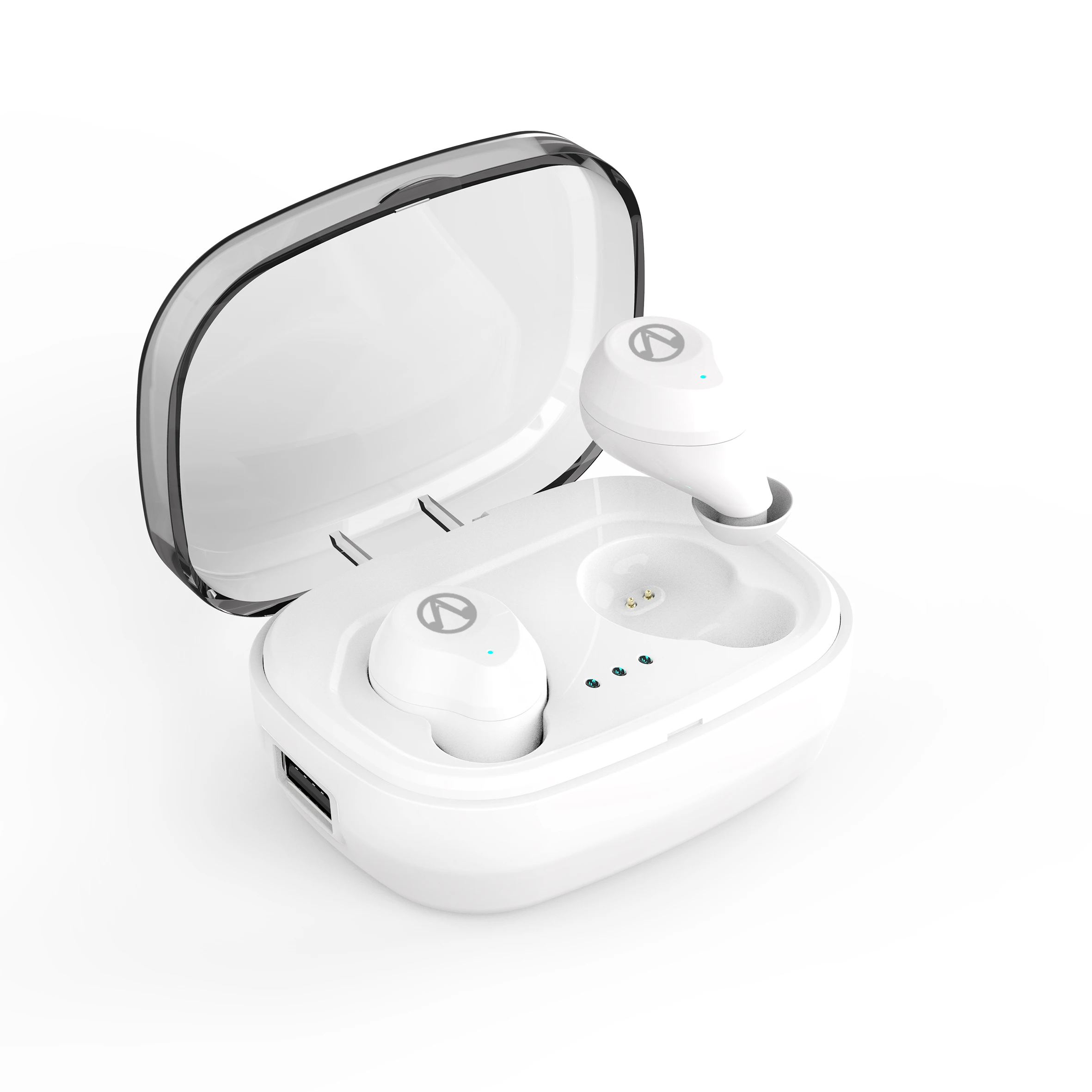 Белый TWS Беспроводные Bluetooth 5,0 спортивные наушники IPX7 водонепроницаемые наушники бас длинная резервная гарнитура с микрофоном 1600 мАч зарядка - Цвет: Белый