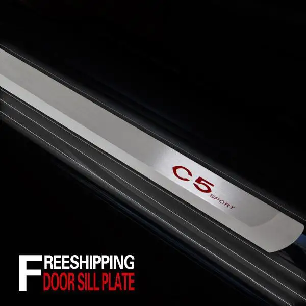 Наклейки для стайлинга автомобиля 304 Накладка на порог двери из нержавеющей