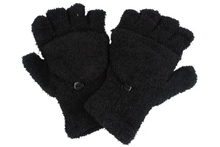 Женские зимние перчатки 2017 горячие модные дамские ручные теплые без пальцев