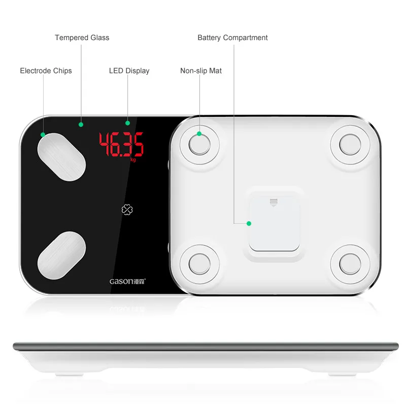GASON S4 Bluetooth приложение для Android весы для ванной комнаты цифровые весы bascula песо капрал