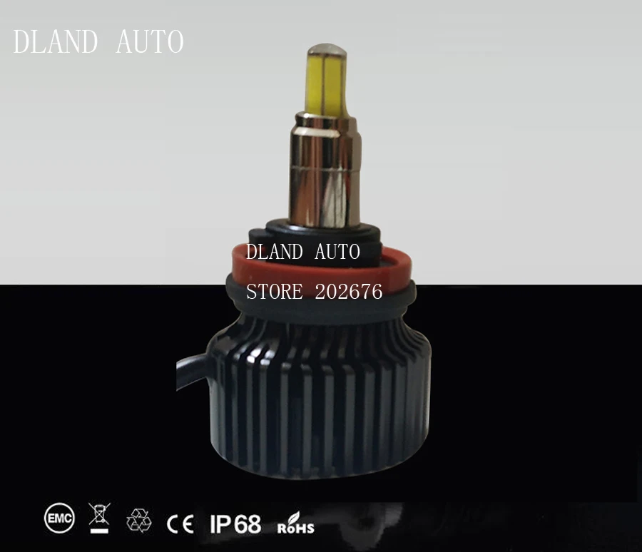 DLAND собственный D40 360 градусов светящиеся фокусировки 90W 6000LM авто светодиодный лампа с чипом CREE H1 H3 H7 H11 HB3 HB4 880 881