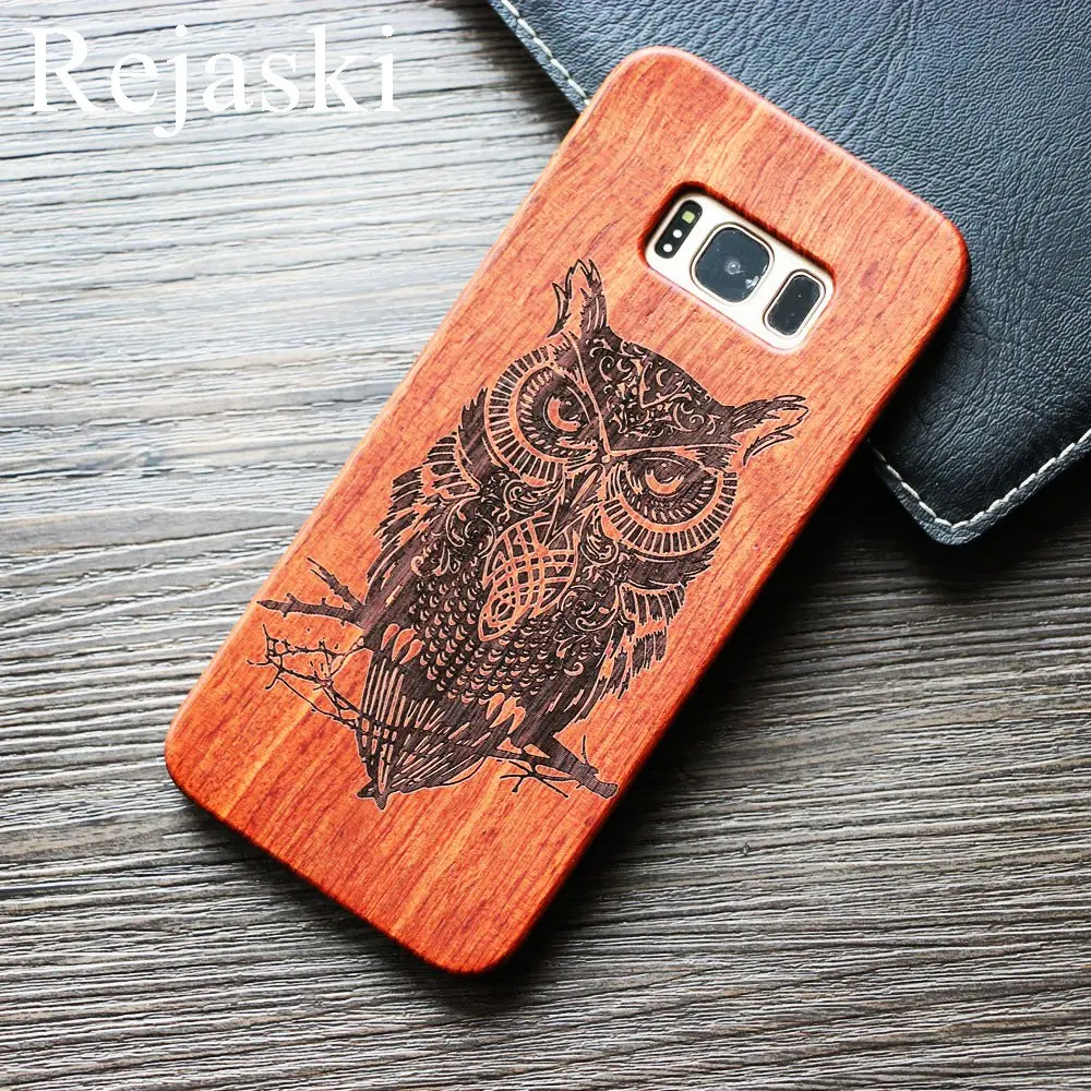 Чехол для телефона Rejaski из бамбукового дерева s для samsung Galaxy S9 Plus God Totem Wolf Ретро деревянный чехол для телефона samsung Galaxy Note 8 9 чехол