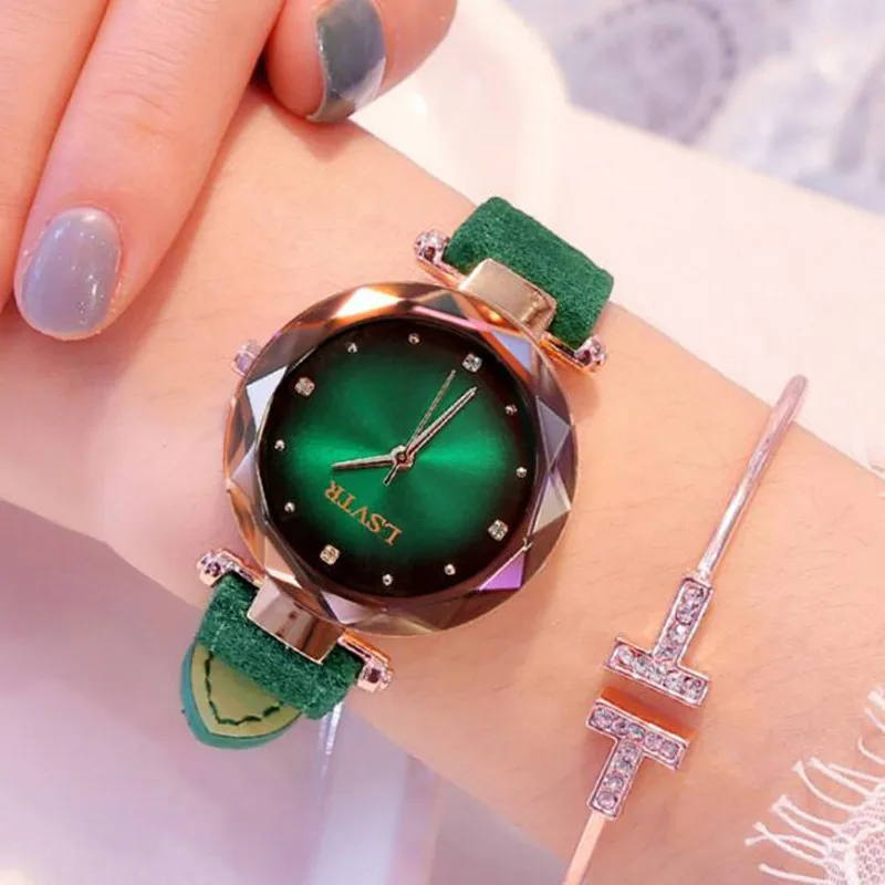 Женские часы с кристаллами кожаные кварцевые наручные модные нарядные женские