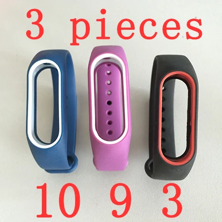 Xiaomi mi band 2 Ремешок Браслет для часов цветной двухцветный с индивидуальным силиконовым ремешком анти-потеря браслет - Цвет: Description color nu