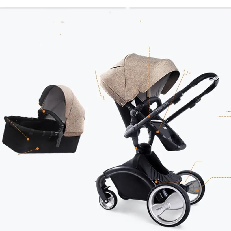 High-view baby stroller Neonatal shock-proof folding can sit and lie down bb | Мать и ребенок