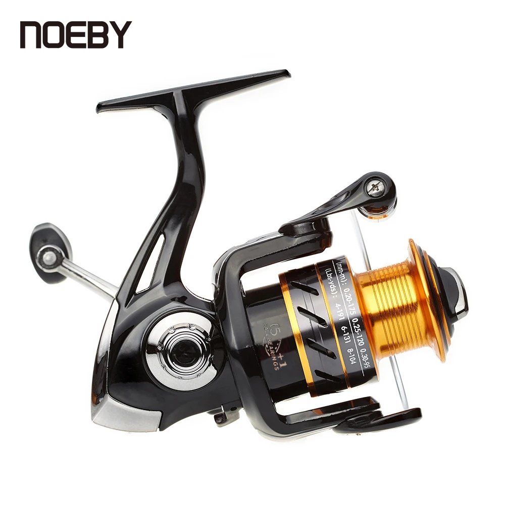 NOEBY спиннинговая Рыболовная катушка 5 5: 1 2000/3000/4000/5000 + 1BB из алюминиевого сплава