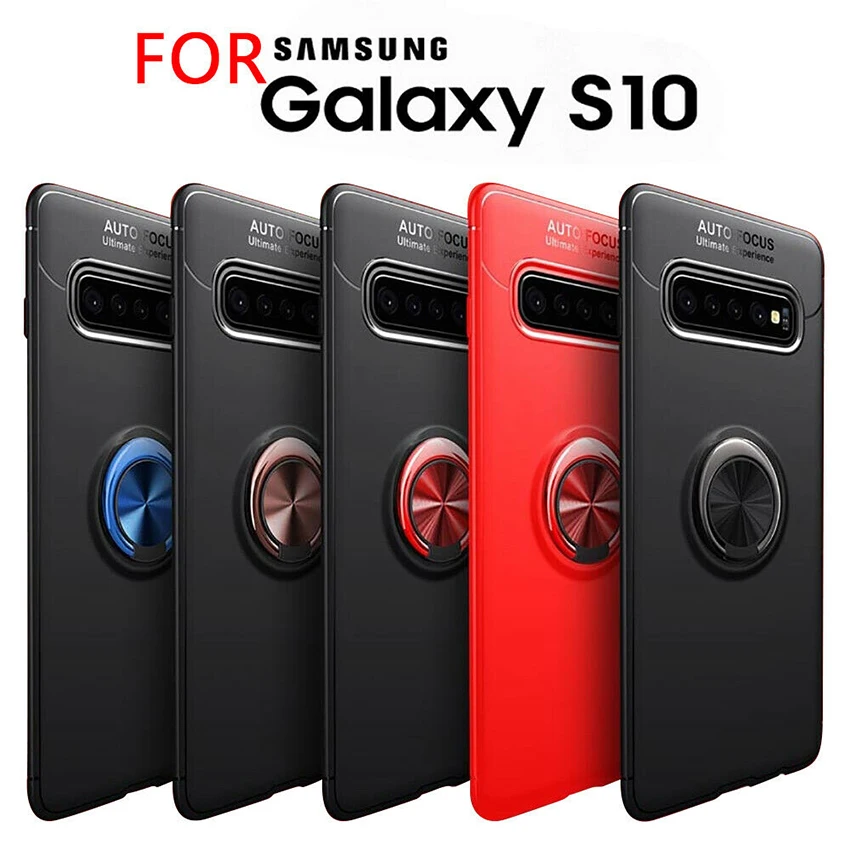 Luxury Car Holder Stand Magnetic Bracket Ring TPU+Metal Case Back Cover Coque For Samsung Galaxy S10 Plus Lite S10e S10plus s10+ |