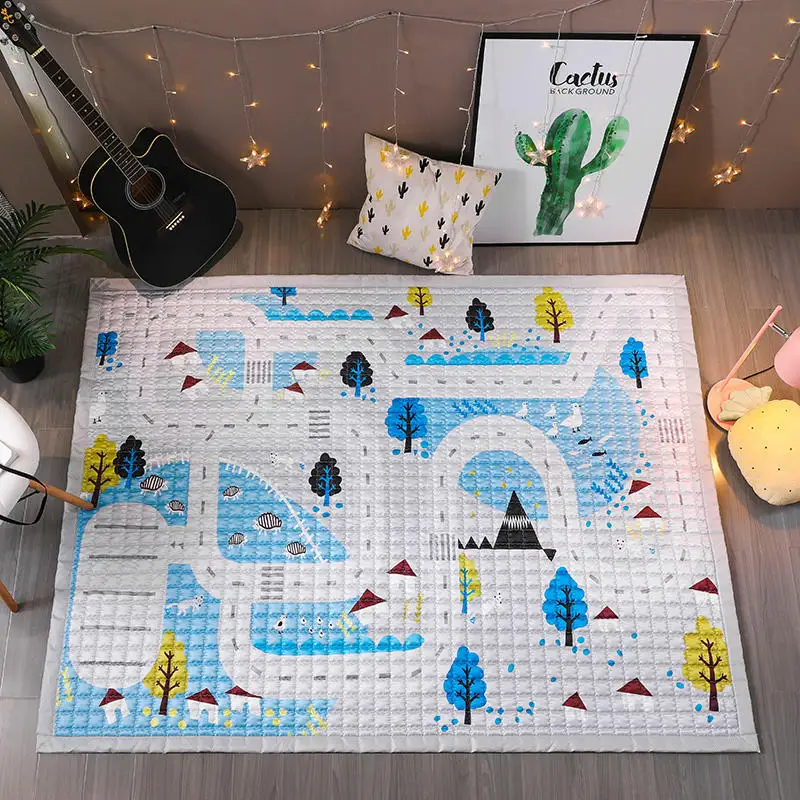 TREENDPOOL детский хлопковый игровой коврик, детский игровой коврик 150x200 см Ludo, машинная стирка, коврики для гостиной/спальни, противоскользящие