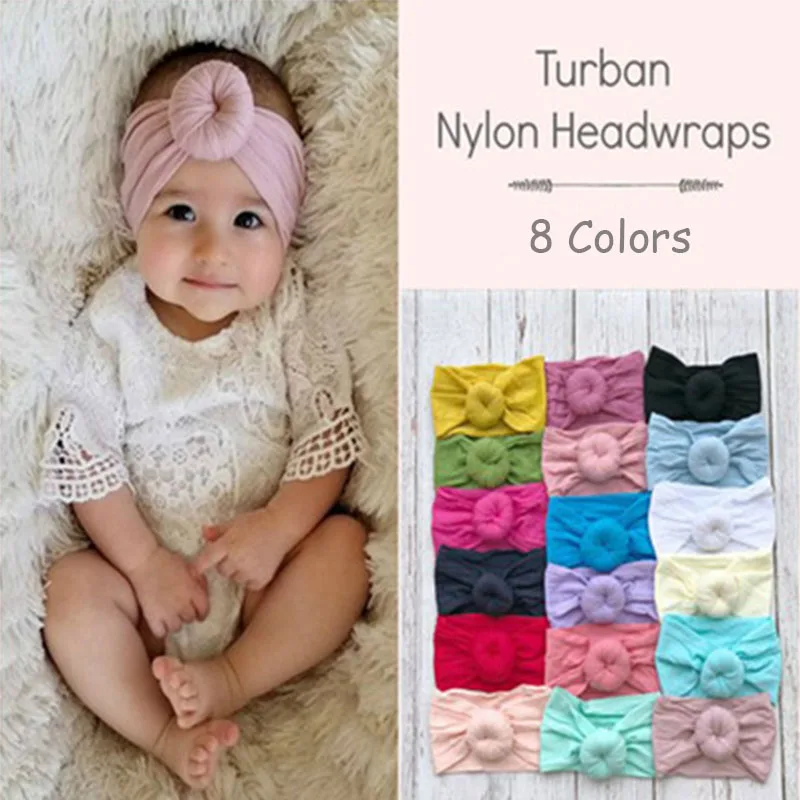 Большая круглая повязка на голову для новорожденных девочек детская лента волос