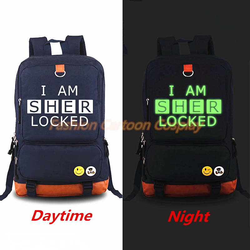 Хит продаж рюкзак с изображением в стиле Шерлока светящиеся рюкзаки Mochila