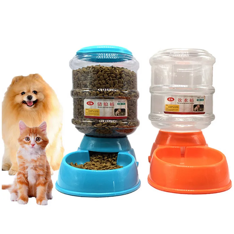 3.5л большой корм для собак Диспенсер воды миски питатель домашних животных