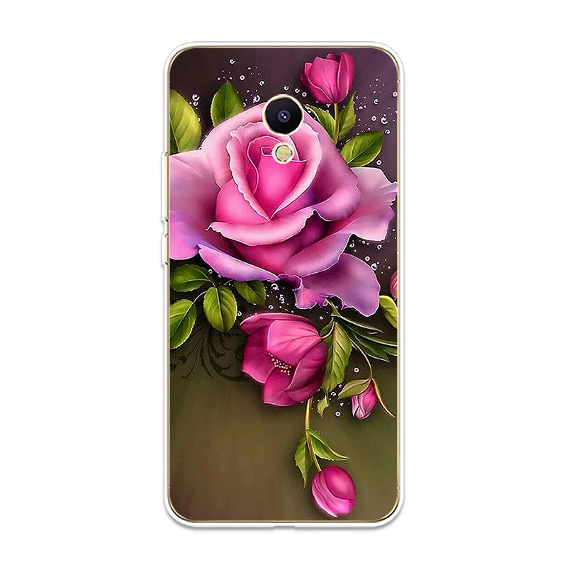 Beautiful Flowers Patterned Silicone Phone Case Couqe Fundas For Meizu M3 M5 M6 NTOE M3S M5S M5C M6S M6T Shell Soft Cover |