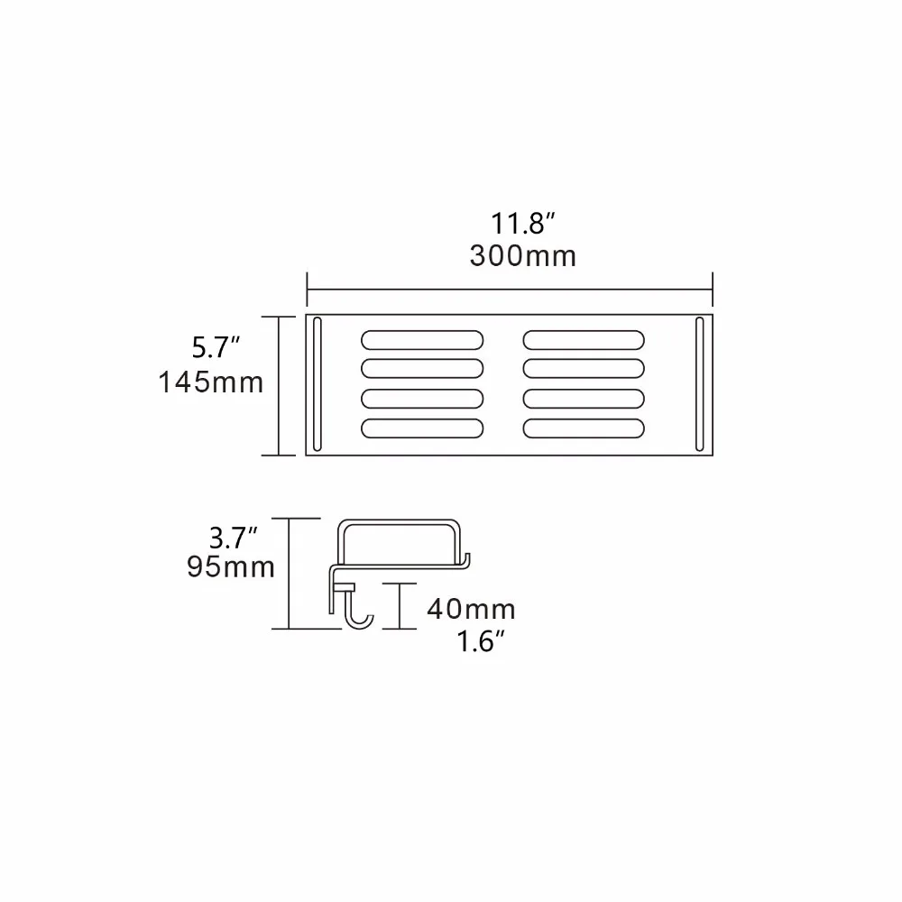Самоклеящаяся кухонная полка из нержавеющей стали и никеля с крючком|Полки для