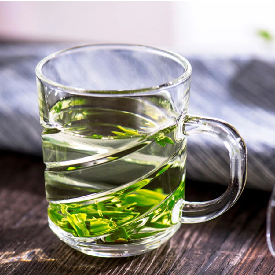 Простые Стеклянные чашки прозрачные кружки без свинца китайская кофейная кружка