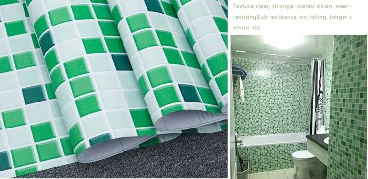 Beibehang 60 см x 200 см/rool ПВХ маслостойкая мозаика Ванная Комната Водонепроницаемые самоклеящиеся наклейки кухонная плитка обои