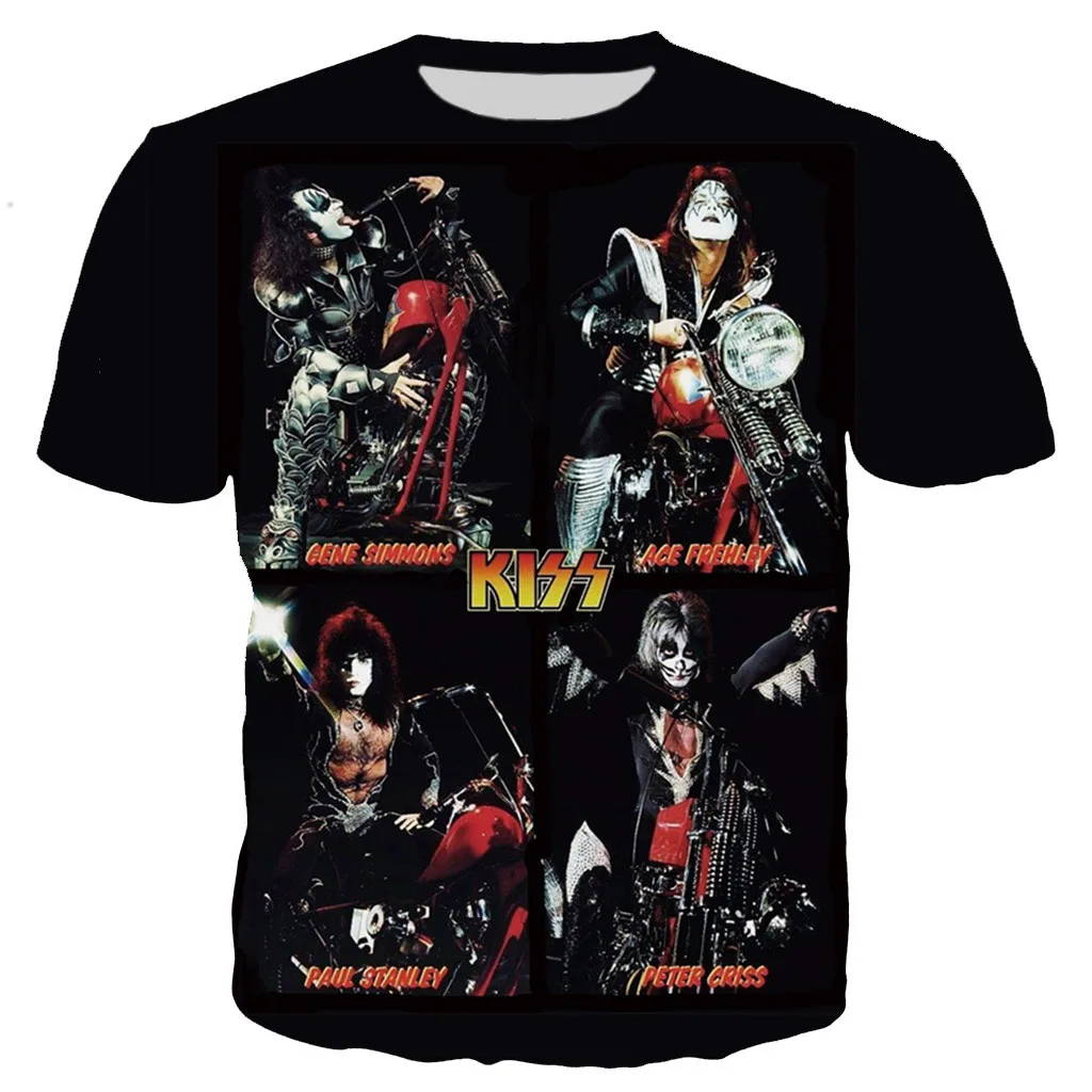Новое поступление популярная серия kiss band модная футболка с 3D принтом для мужчин и