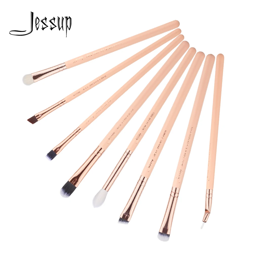 Jessup кисти 8 шт. набор кистей для макияжа maquiagem profissional completa тени век консилер кисть