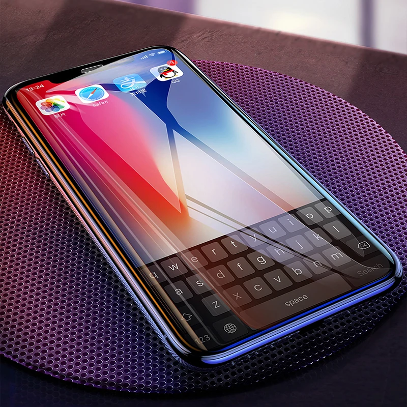 WZH 9D Защитное стекло для iphone x 10 защита экрана xr xs plus max закаленное на стекла |