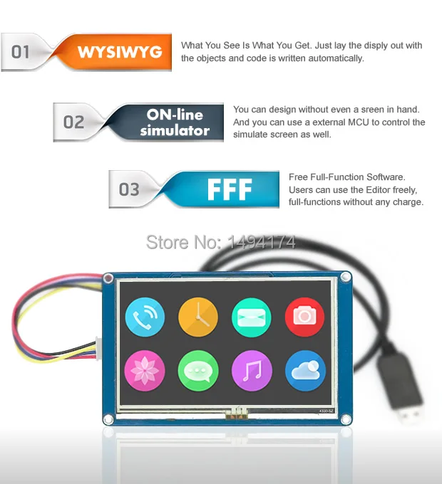 100 X WQScosea Q8S 198 2 8 "2 дюймовый сенсорный экран TFT 320*240 UART HMI умный ЖК модуль панель