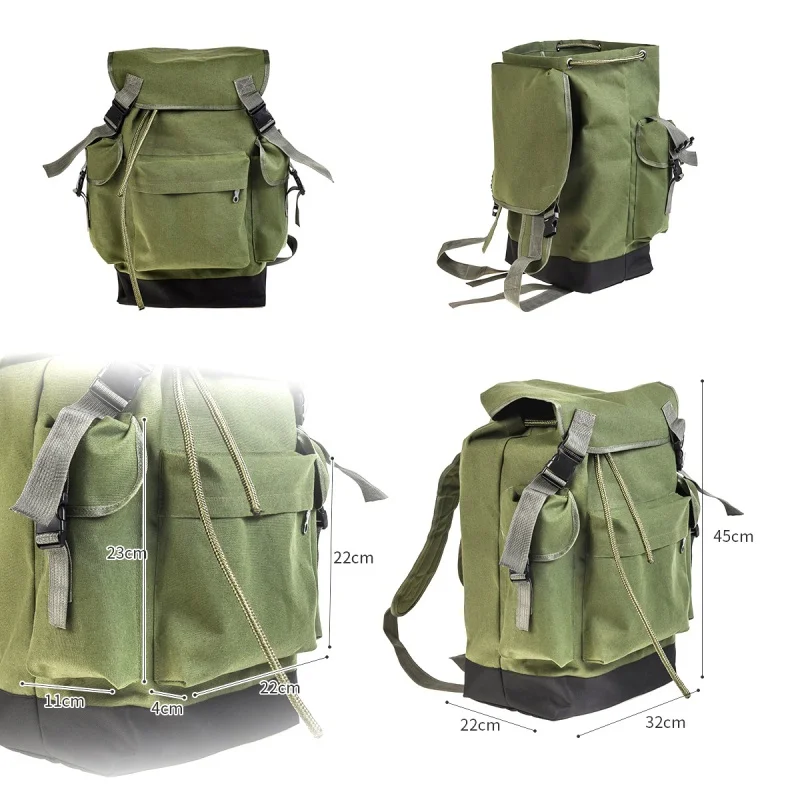 

Portable Multifunction Fishing Bag Canvas Fishing Lure Reel Shoulder Waist Backpack Bag 45x32x22cm