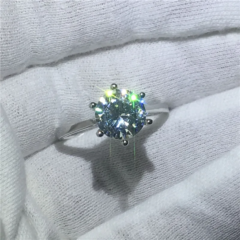 Модное кольцо 3ct AAAAA Циркон Камень cz Кристалл обручальное кольца для мужчин и