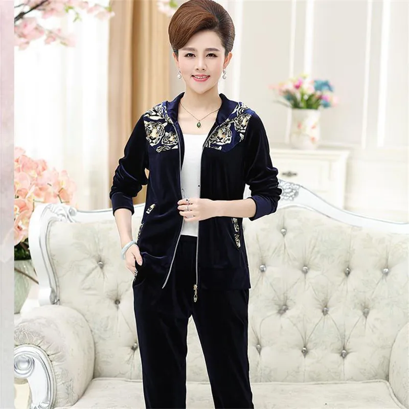 Женский спортивный костюм весна осень 2019 повседневный свободный Золотой